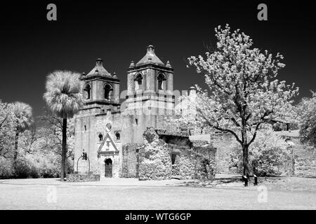 Nuestra Senora de la Mission la Purisima Concepcion de Acuna (également Mission Concepcion), qui a été créé en 1716 en tant que Nuestra Señora de la Purisima Concepcion de los Hainais dans l'Est du Texas Banque D'Images