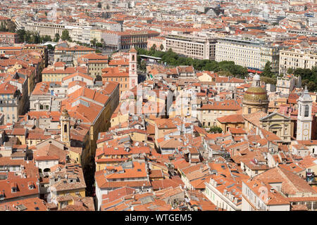 Belle vieille ville vue d'en haut, France, Europe Banque D'Images