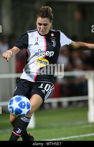 Alessandria, Italie, 11 septembre 2019, LES FEMMES DE LA LIGUE DES CHAMPIONS CALCIO 2019/2020 ALESSANDRIA, 11/09/2019 - JUVENTUS VS BARCELLONA CRISTIANA GIRELLI pendant les femmes vs Juventus Barcellona - Ligue des Champions - Football Femmes Crédit : LPS/Claudio Benedetto/Alamy Live News Banque D'Images