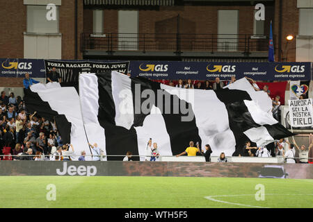 Alessandria, Italie, 11 septembre 2019, LES FEMMES DE LA LIGUE DES CHAMPIONS CALCIO 2019/2020 ALESSANDRIA, 11/09/2019 - VS Juventus Juventus Juventus BARCELLONA FANS pendant les femmes vs Barcellona - Femmes de la Ligue des Champions de football - Credit : LPS/Claudio Benedetto/Alamy Live News Banque D'Images