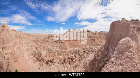 Panorama de l'érosion dans badlands national park Banque D'Images