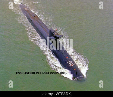 USS Casimir Pulaski (SNLE-633) Banque D'Images