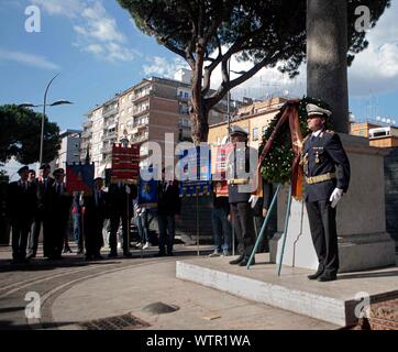 Roma, Italie. 10 Sep, 2019. 76e anniversaire de la bataille de la colline de Rome. Le vice-maire de Rome Luca Bergamo préside la commémoration. (Photo par Claudio Sisto/Pacific Press) Credit : Pacific Press Agency/Alamy Live News Banque D'Images