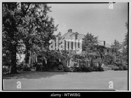 Mme Schoolfield grâce, résidence sur donnent sur Rd., Locust Valley, Long Island. Banque D'Images