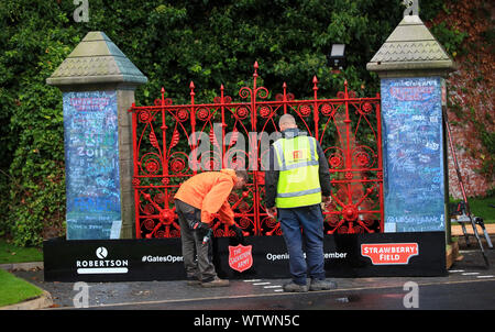 De 0001 SOUS EMBARGO VENDREDI 13 SEPTEMBRE L'ouverture de l'ancien champ de fraises maison d'enfants à Liverpool, dans lequel le musicien John Lennon a passé quelque temps en tant qu'enfant et rendu célèbre par la chanson des Beatles, qu'il s'ouvre au public pour la première fois en 70 ans. PA Photo. Photo date : mercredi 11 septembre, 2019. Voir l'activité de bienfaisance histoire la fraise. Crédit photo doit se lire : Peter Byrne/PA Wire Banque D'Images