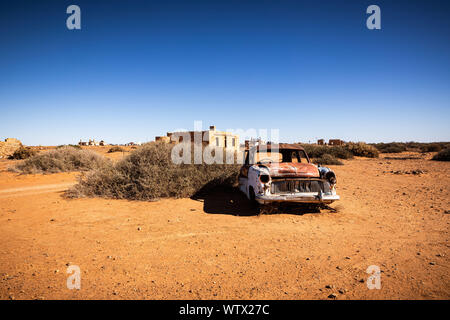 La ville de l'outback Farina, actuellement partiellement restauré par une équipe de bénévoles. Photo affiche l'ancienne station de police Banque D'Images