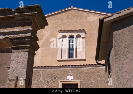 Église St Pietro Apostolo, Giglio Castello Village, l'île de Giglio, en Toscane, Italie Banque D'Images