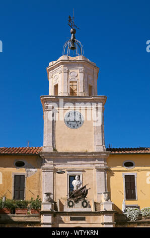 La tour de l'horloge du Palais du Gouverneur (Palazzo del Podesta), Florence, Toscane, Italie Banque D'Images