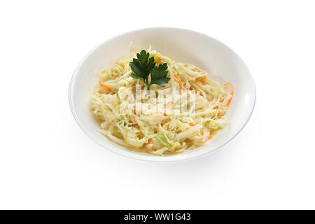 Salade de chou. Ingrédients pour dish against white background Banque D'Images