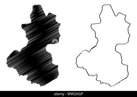 Département de Lempira (République du Honduras, départements du Honduras) map vector illustration gribouillage, croquis Lempira site Illustration de Vecteur