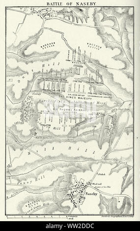 Bataille de Naseby est un engagement décisif de la Première Guerre Civile Anglaise, s'est battu le 14 juin 1645 entre l'armée royaliste principal du Roi Charles I et le Parlementaire New Model Army, commandée par Sir Thomas Fairfax et Oliver Cromwell. Banque D'Images