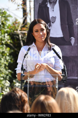 La Duchesse de Sussex lancer le Smart Works collection capsule à John Lewis dans Oxford Street, Londres. Banque D'Images