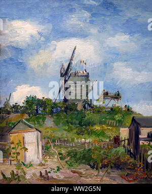 Le moulin Blute-Fin, Montmartre, Vincent van Gogh, 1886, Banque D'Images