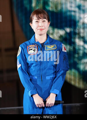Naoko Yamazaki astronaute assiste à la conférence de presse pour Brad Pitt's film 'Ad Astra' le 12 septembre 2019, au Miraikan à Tokyo, Japon. Le film s'ouvre le 20 septembre au Japon. Credit : Tomoko Tanaka/AFLO/Alamy Live News Banque D'Images