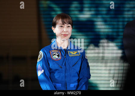 Naoko Yamazaki astronaute assiste à la conférence de presse pour Brad Pitt's film 'Ad Astra' le 12 septembre 2019, au Miraikan à Tokyo, Japon. Le film s'ouvre le 20 septembre au Japon. Credit : Tomoko Tanaka/AFLO/Alamy Live News Banque D'Images