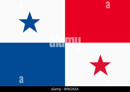Un drapeau Panama illustration fond rouge blanc bleu étoile Banque D'Images