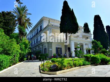 Palais Achilleion,Gastouri,l'île de Corfou, îles Ioniennes, Grèce Banque D'Images