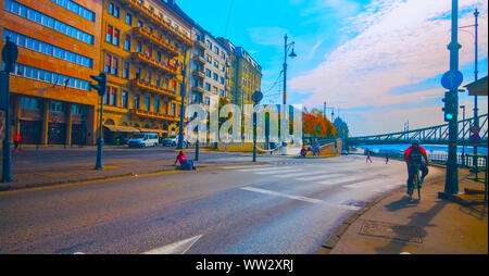 Budapest, Hongrie ,(mai 15, 2019) vue panoramique sur l'antenne de Budapest les rues pittoresques de Budapest. Budapest, Hongrie. Banque D'Images