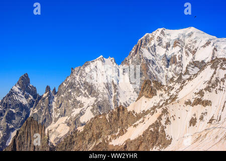 Le Mont Blanc vu depuis le refuge Torino Banque D'Images