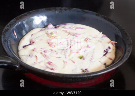 Pfannkuchen mit Blaubeeren Blaubeer-Pfannkuchen Rotklee, und, Pfannekuchen Blaubeerpfannkuchen Blaubeere,,,,, Wiesenklee Wiesen-Klee Heidelbeere, Rot- Banque D'Images