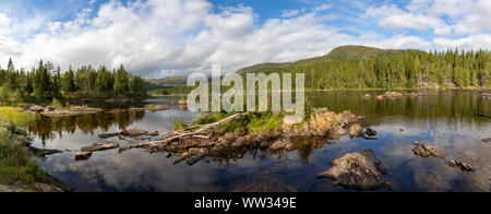 Paysage nature Panorama en Nord-trondelag, Norvège,Namsskogan Banque D'Images