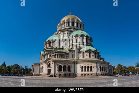 Une image panoramique de la cathédrale Alexandre Nevski, vu de l'extérieur. Banque D'Images