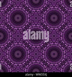 Oriental dark ornement motif géométrique mandala de gravier - art abstrait violet spirituel bohème background illustration vectoriel continu Illustration de Vecteur