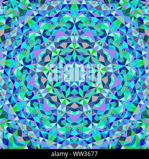 Abstrait géométrique dynamique radiales - fond psychédélique hypnotique circulaire graphique vectoriel à partir de triangles colorés Illustration de Vecteur