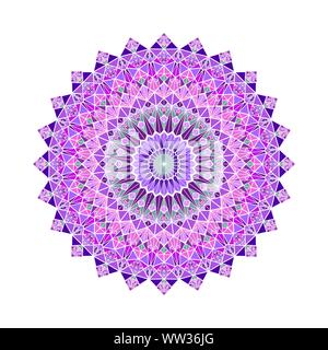Triangle abstrait mosaïque mosaïque mandala circulaire - ronde polygonale vector art Illustration de Vecteur