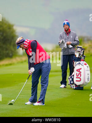 Auchterarder, Ecosse, Royaume-Uni. 12 septembre 2019. Dernier jour de pratique au 2019 Solheim Cup sur le cours du Centenaire à Gleneagles. Sur la photo ; Iain Masterton/Alamy Live News Banque D'Images