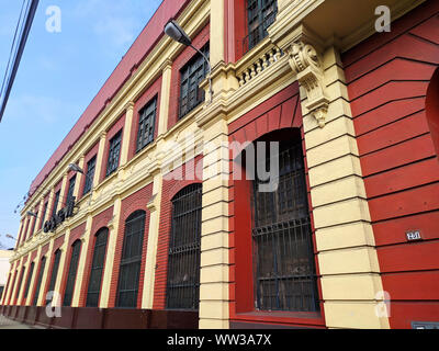 Lima Pérou avec al ses vieux bâtiments coloniaux espagnols et de la Plaza de Armas avec le palais du gouvernement Banque D'Images