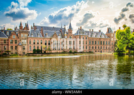 Binnenhof building dans le centre-ville de La Haye (Den Haag), aux Pays-Bas. Banque D'Images