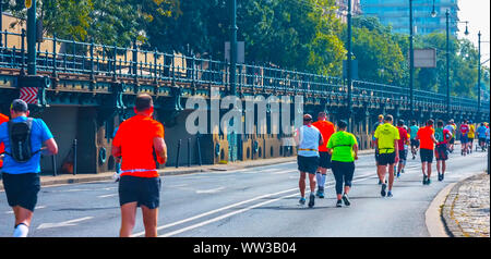 Budapest, Hongrie ,(mai 15, 2019) , coureur de marathon non identifiés , dans une ville ,course Top destinations européennes, Banque D'Images