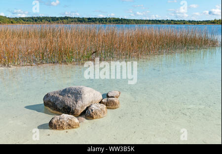 Kyurlevskiy les carrières. Dans Volosovsky Dontso Lake District de la région de Leningrad. La Russie. Situé à environ 100 km de St Petersburg Banque D'Images