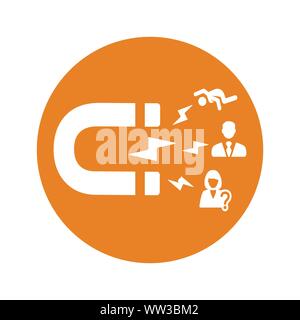 Belle, méticuleusement conçu pour attirer des clients, les gens, l'icône de marketing. Parfait pour l'utilisation dans la conception et le développement de sites web, fichiers imprimés et pr Illustration de Vecteur