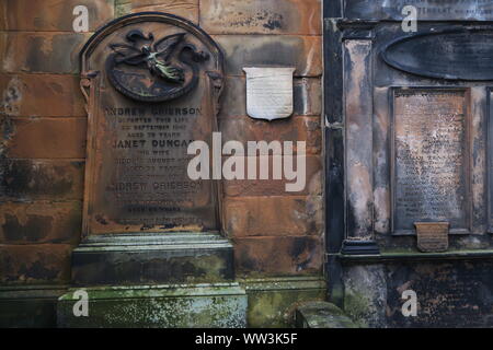 Grierson et Tennant, pierres tombales de la famille nouveau Cimetière Calton, Édimbourg Banque D'Images