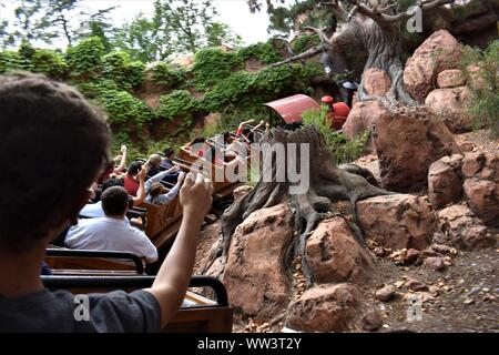 Big Thunder Mountain roller coaster Banque D'Images