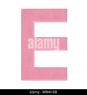 Isoler fraise chocolat lettre alphabet, sur fond blanc, l'amour et valentine concept Banque D'Images