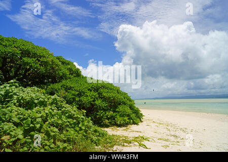 Kondoi Beach, l'île de Taketomi, Okinawa Prefecture, Japan Banque D'Images