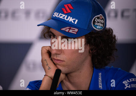 Misano Adriatico, Italie. Sep 12, 2019. Alex rin pendant Conférence de presse jeudi à Misano World Circuit (photo de Lorenzo di Cola/Pacific Press) Credit : Pacific Press Agency/Alamy Live News Banque D'Images