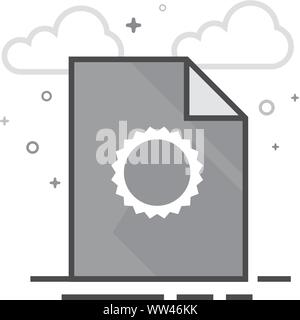 Dans l'icône document contrat télévision décrites. style gris Vector illustration. Illustration de Vecteur