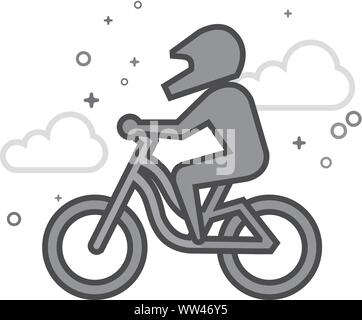 Du vélo de montagne dans l'icône de style gris télévision décrites. Vector illustration. Illustration de Vecteur