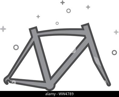 Cadre du vélo dans l'icône de style gris télévision décrites. Vector illustration. Illustration de Vecteur