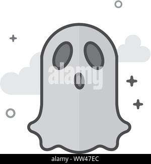 Ghost Halloween icône dans télévision a décrit le style de gris. Vector illustration. Illustration de Vecteur