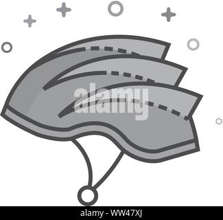 Dans l'icône d'un casque de vélo Télévision décrites. style gris Vector illustration. Illustration de Vecteur