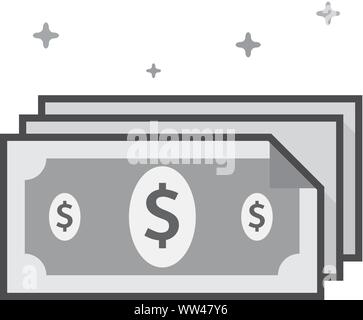 L'icône de l'argent en télévision décrites. style gris Vector illustration. Illustration de Vecteur