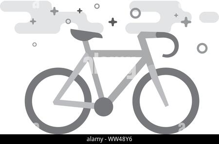 Vélo de route dans l'icône de style gris télévision décrites. Vector illustration. Illustration de Vecteur