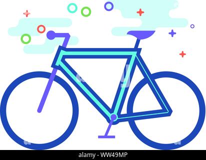 Vélo de route dans l'icône de style couleur télévision décrites. Vector illustration. Illustration de Vecteur