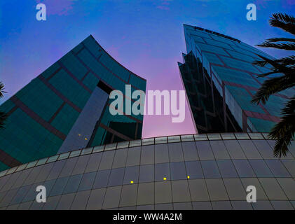 Marriott Hotel Lima et centre commercial Larcomar Miraflores Pérou Banque D'Images