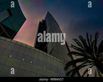 Marriott Hotel Lima et centre commercial Larcomar Miraflores Pérou Banque D'Images